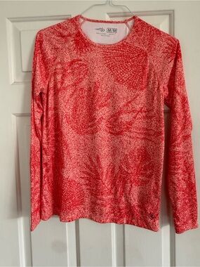 Salt Life Coral-Red Long Sleeve Performance Tee - Women’s M